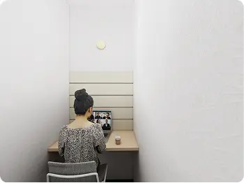 写真：Web会議ブース