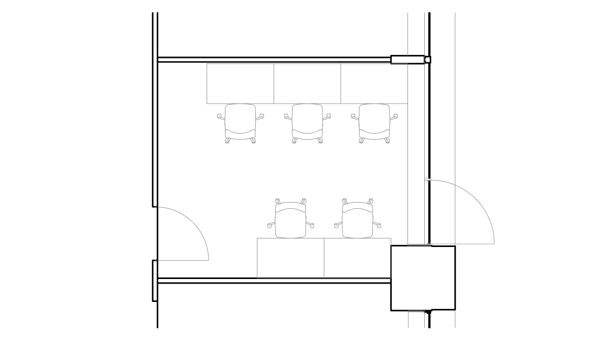 平面図：ルーム（5席）