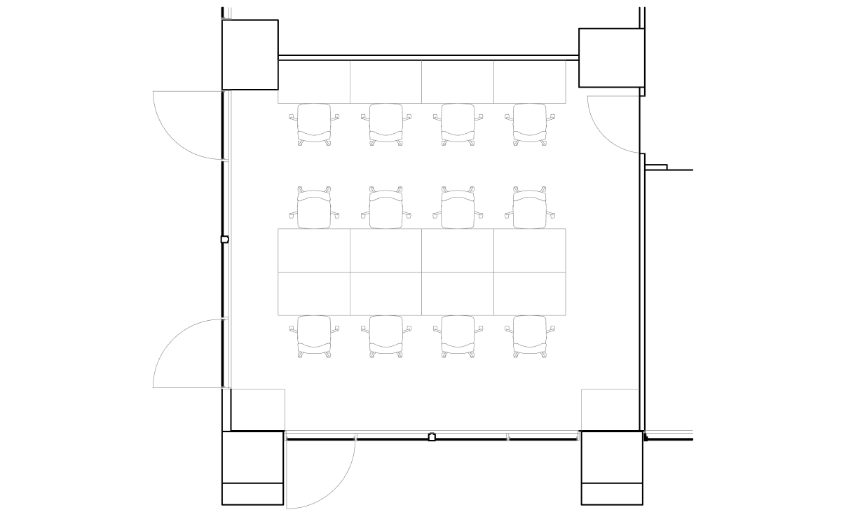 平面図：ルーム（12席）