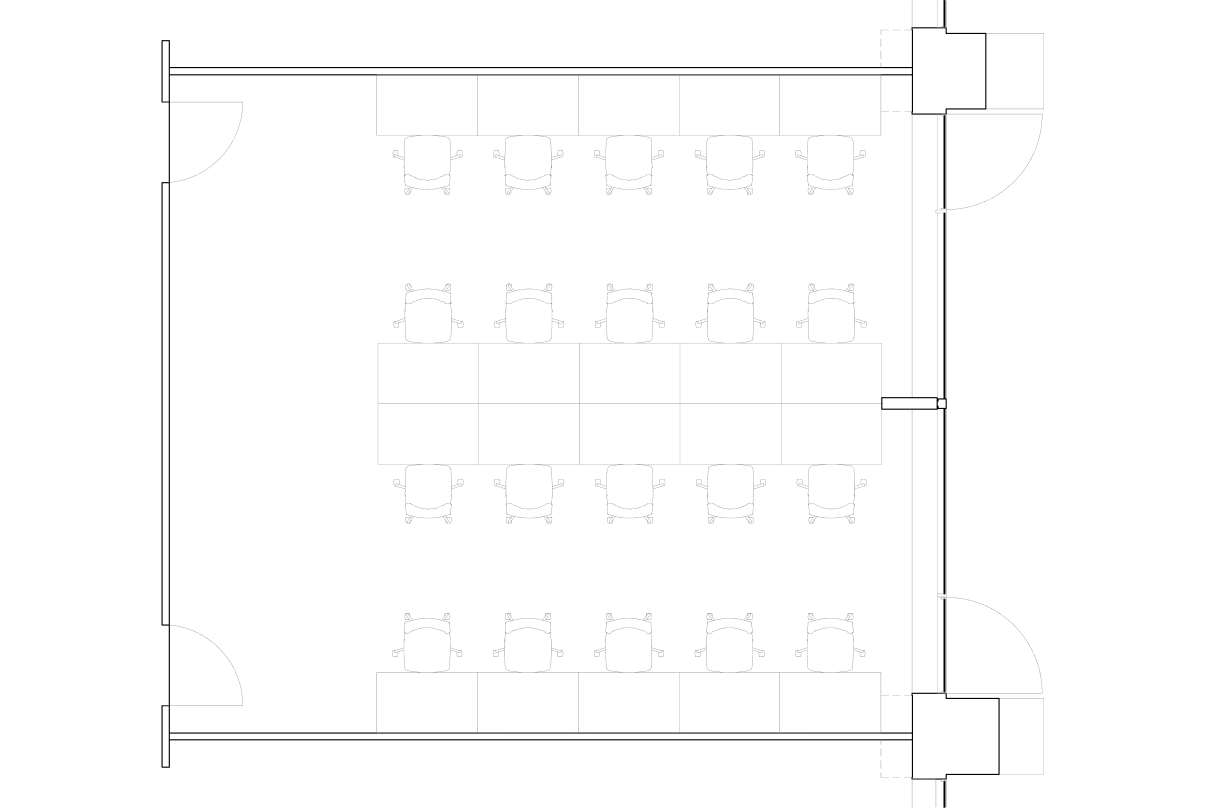 平面図：ルーム（20席）