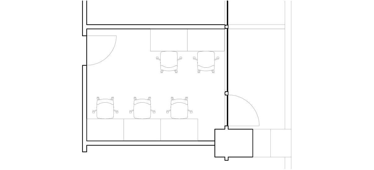 平面図：テラスルーム（5席）
