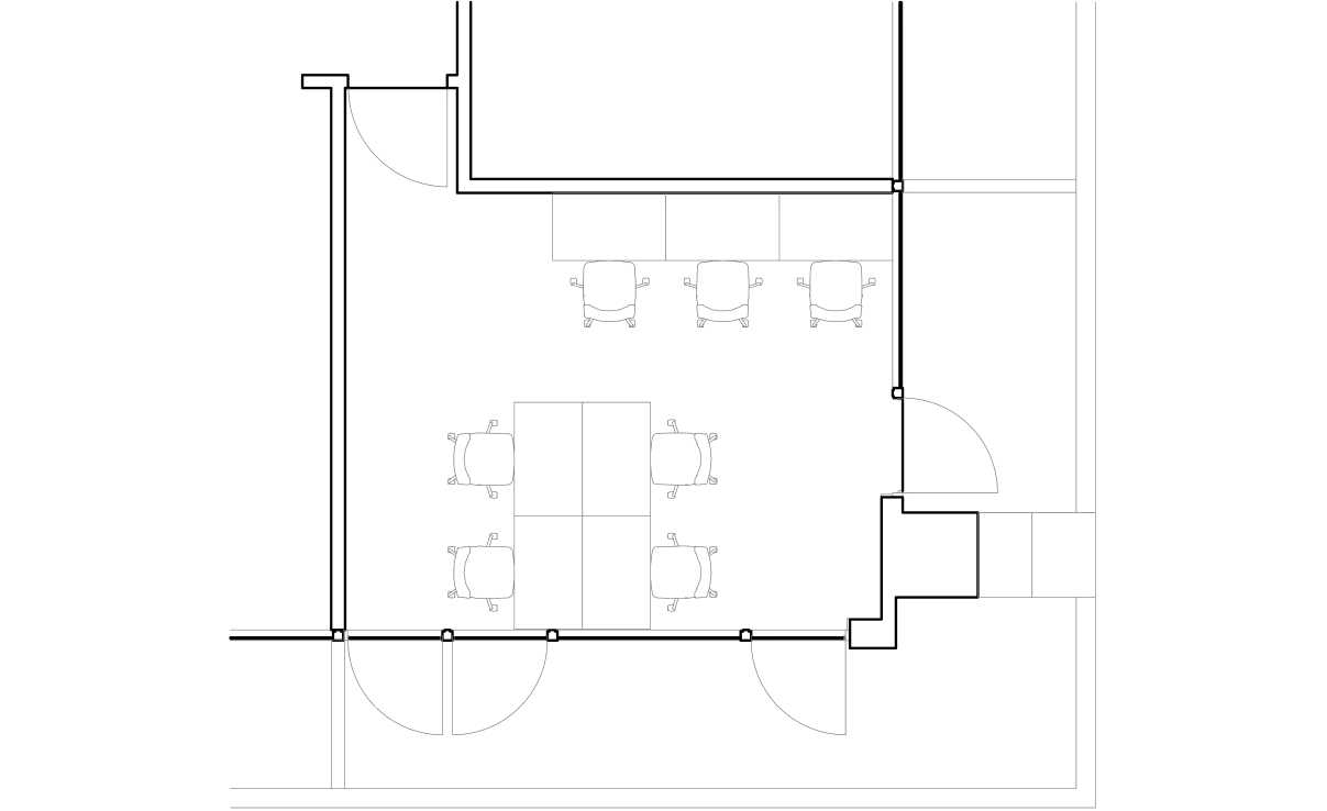 平面図：テラスルーム（7席）